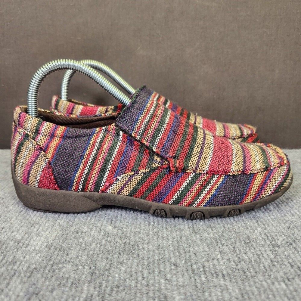 Roper Western Loafers Womens Size 7.5 Colorful Canvas Slip On Casual Shoes